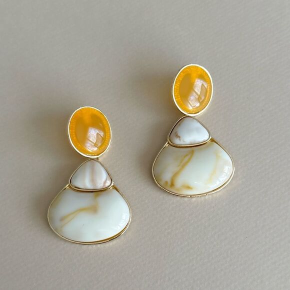 Geo Drop Earrings S1093 - Picture 3 of 4